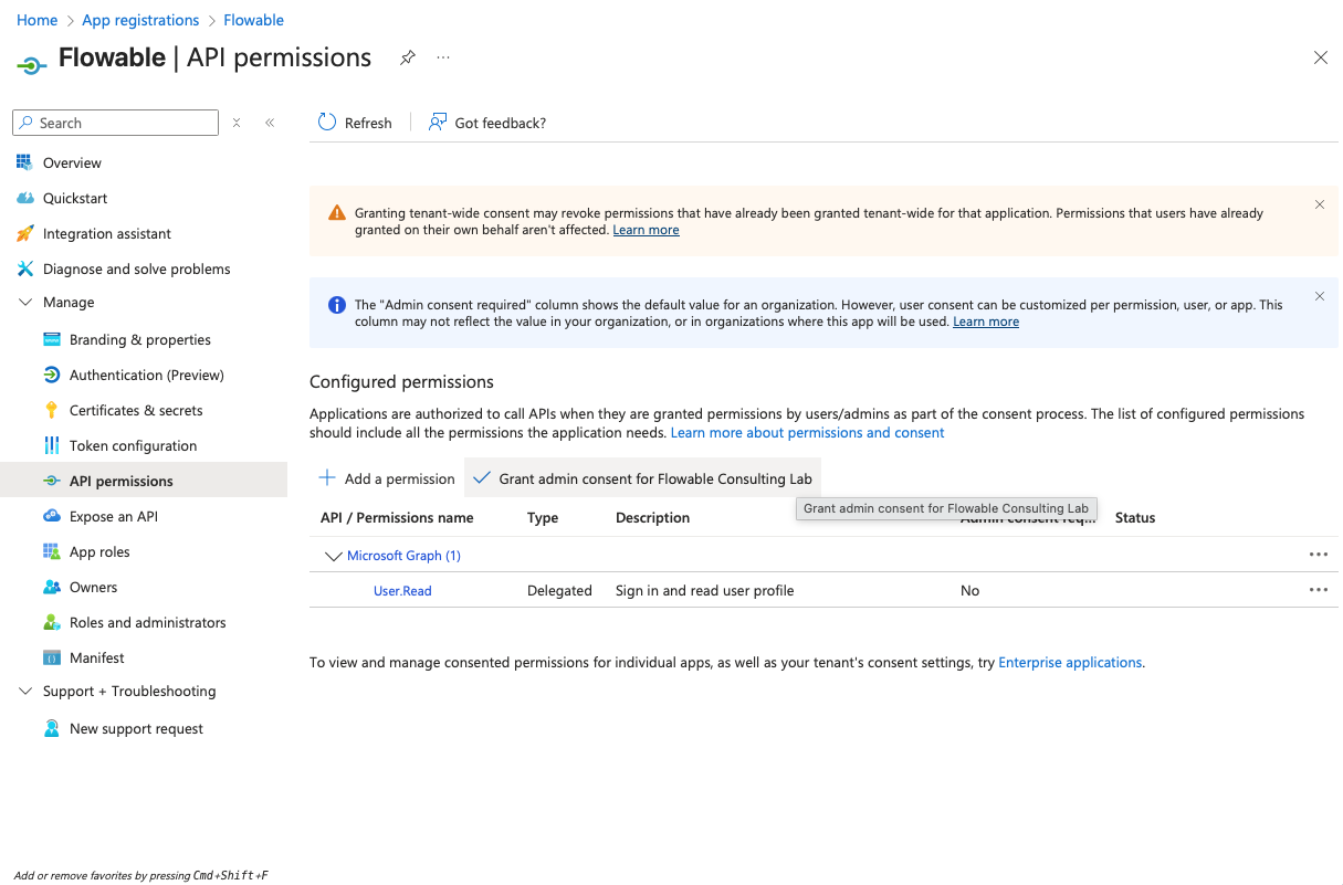 SSO Shared AppReg 20