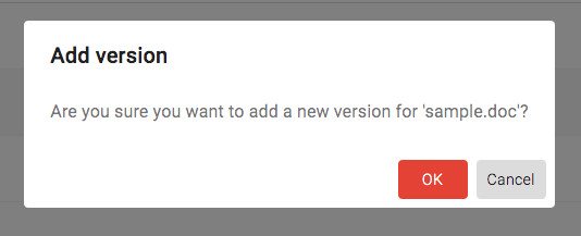 210H document upload add version dialog
