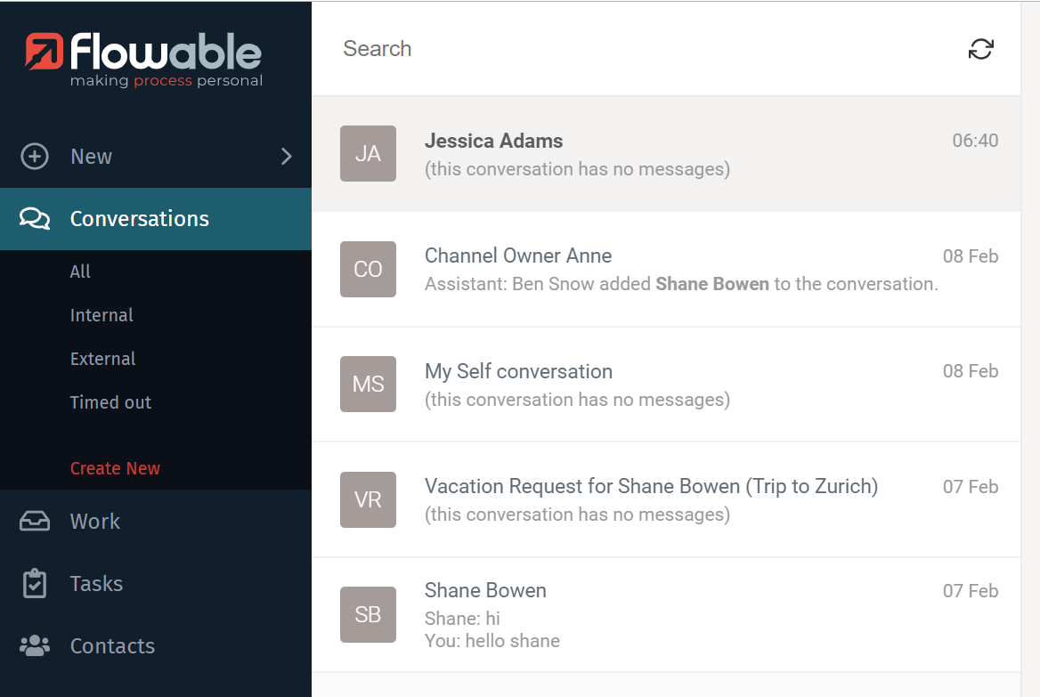 321 new conversation inbox