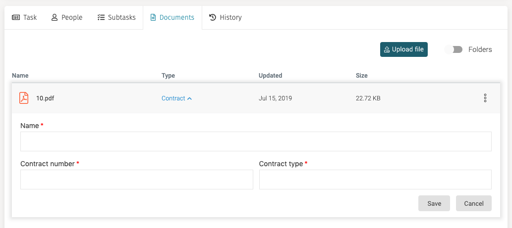 52 tasks tabs documents metadata