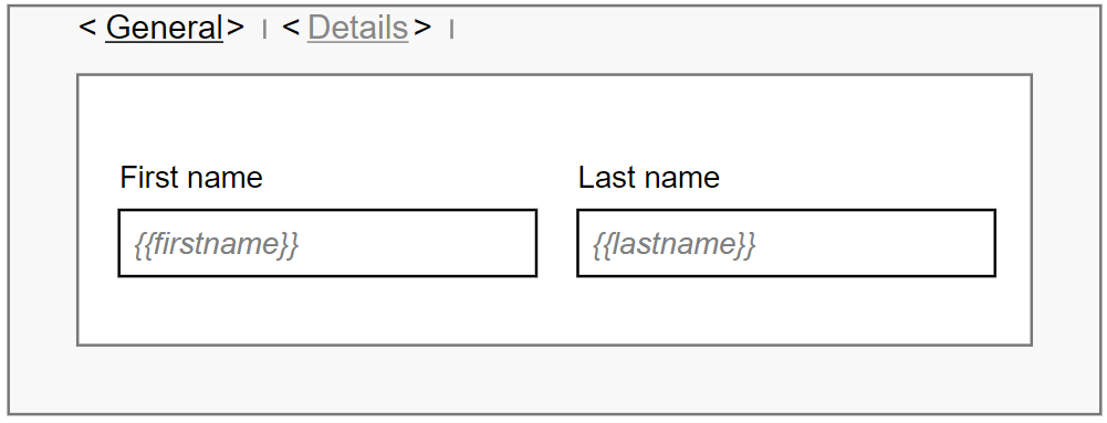 Tabs component design