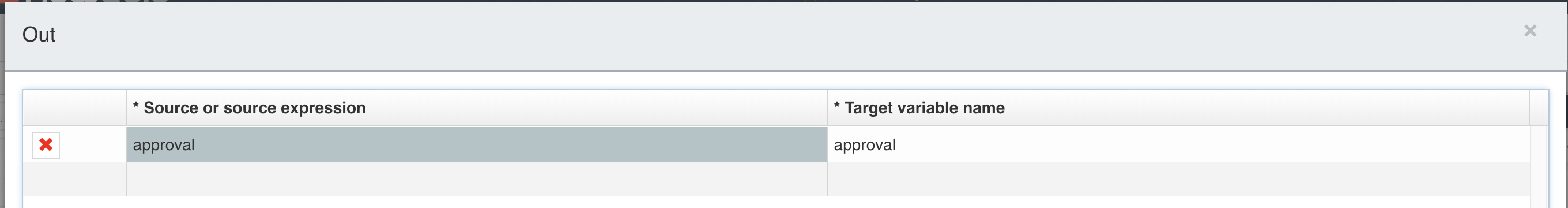 56 approval out mapping