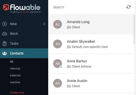 60 contacts inbox all