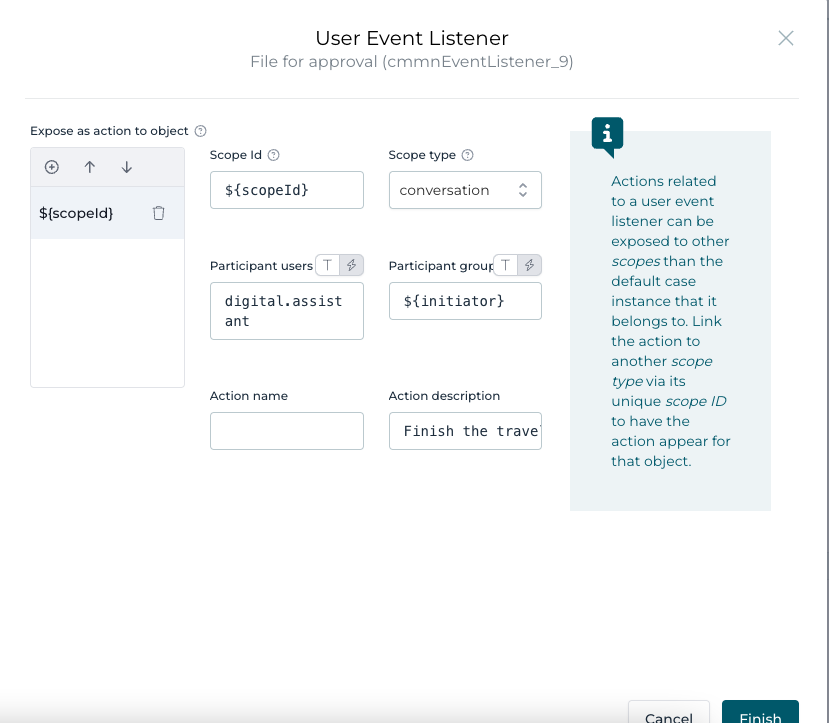 64B expose action message