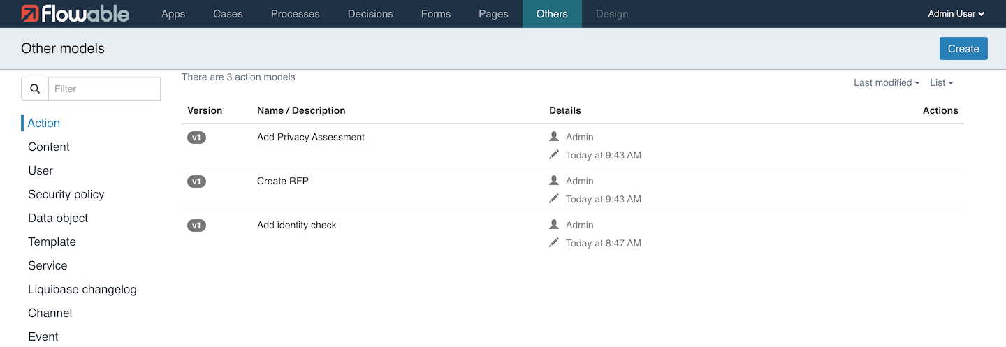 820 work action list