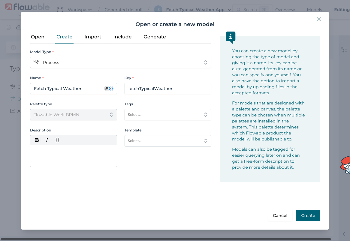 Empty BPMN process model