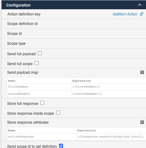 Action Button Configuration