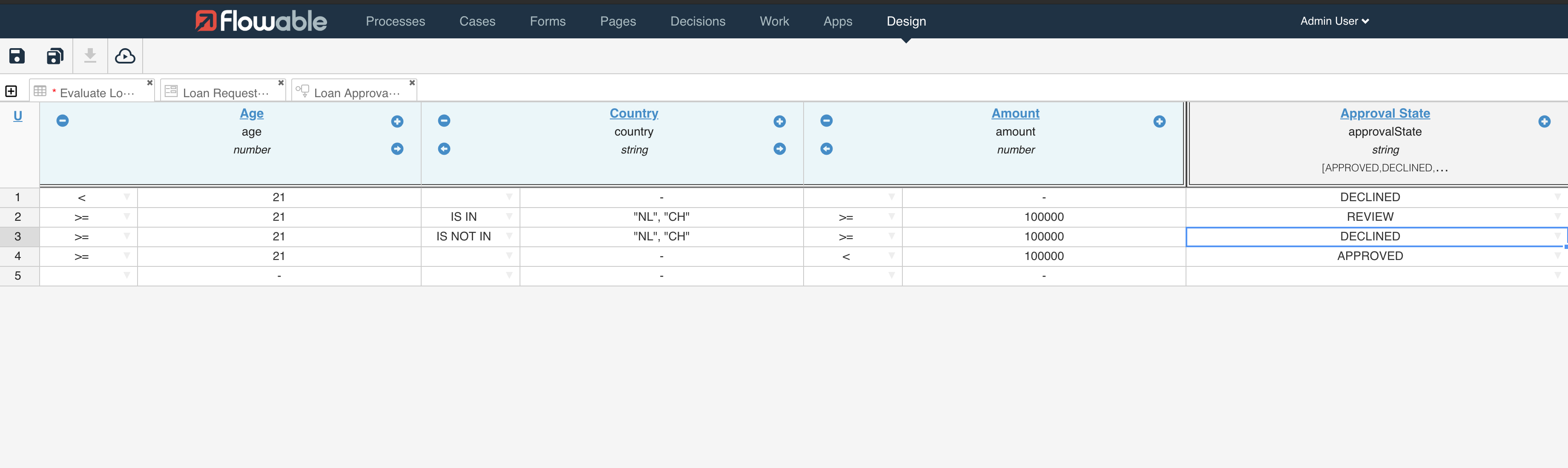 create decision table