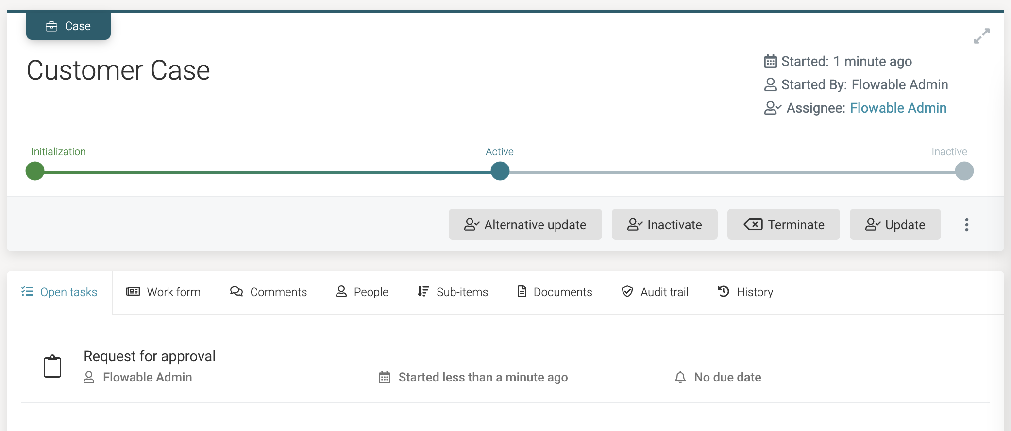 Data Object CMMN Example