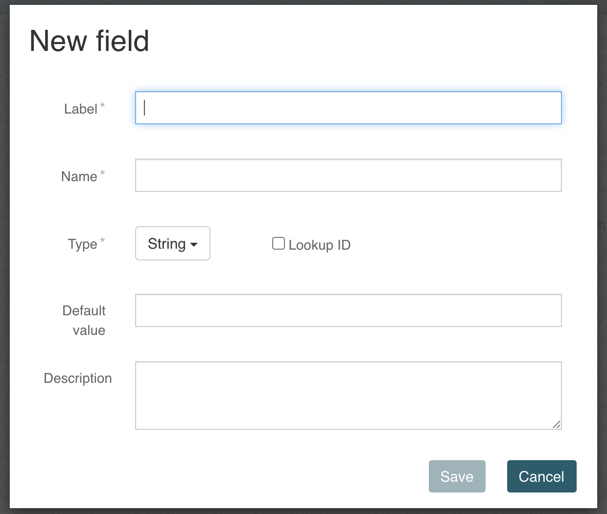 New data object field