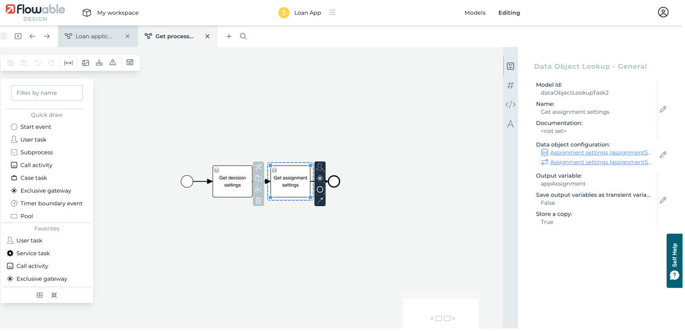 Get assignment settings