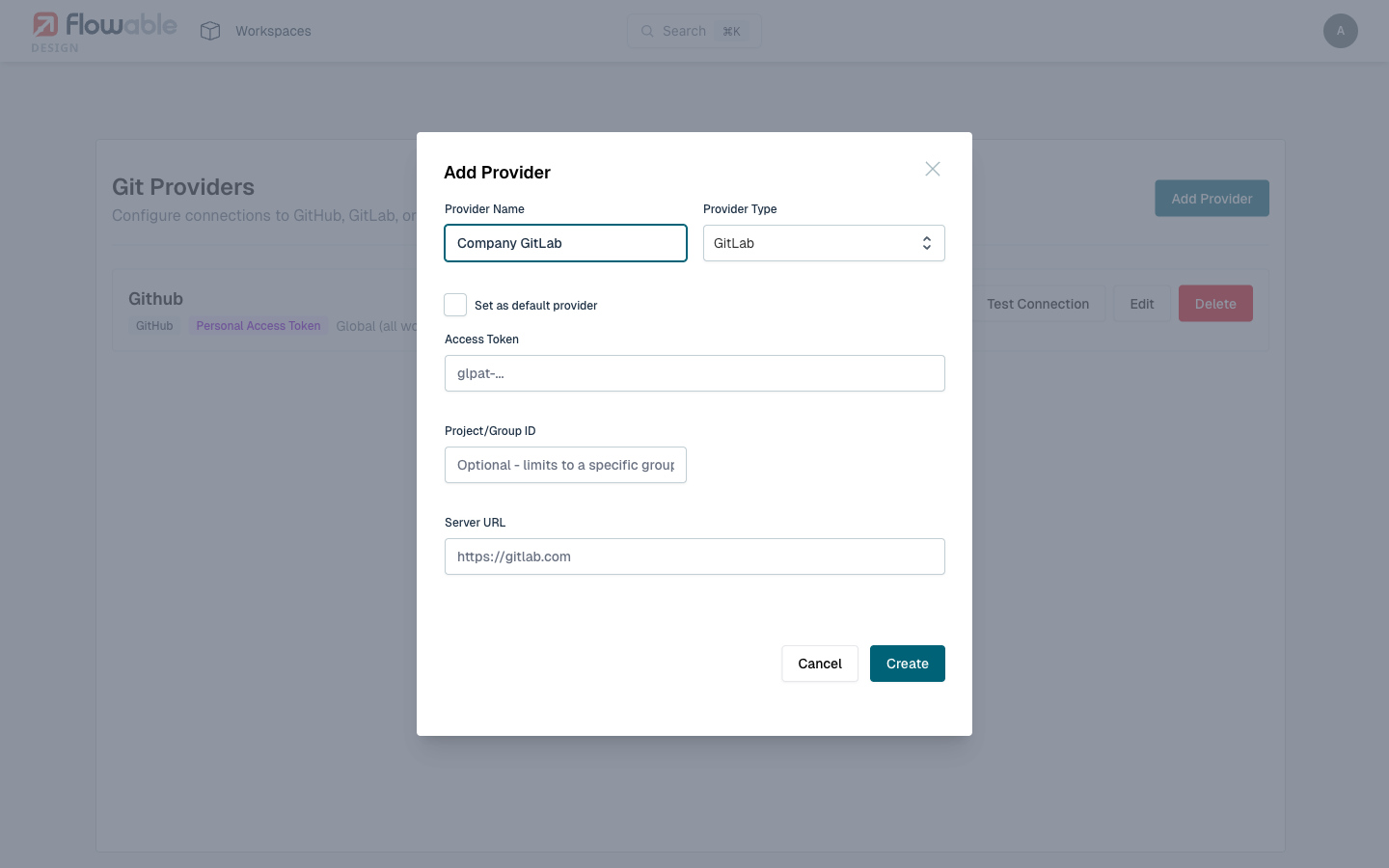 GitLab provider configuration