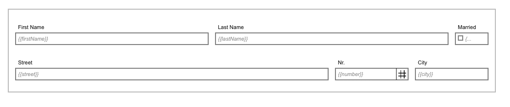 Init Variables Mapping Example Form