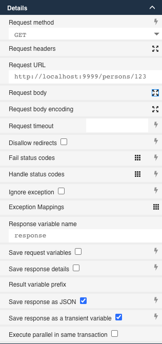 Init Variables Mapping Example HTTP Task