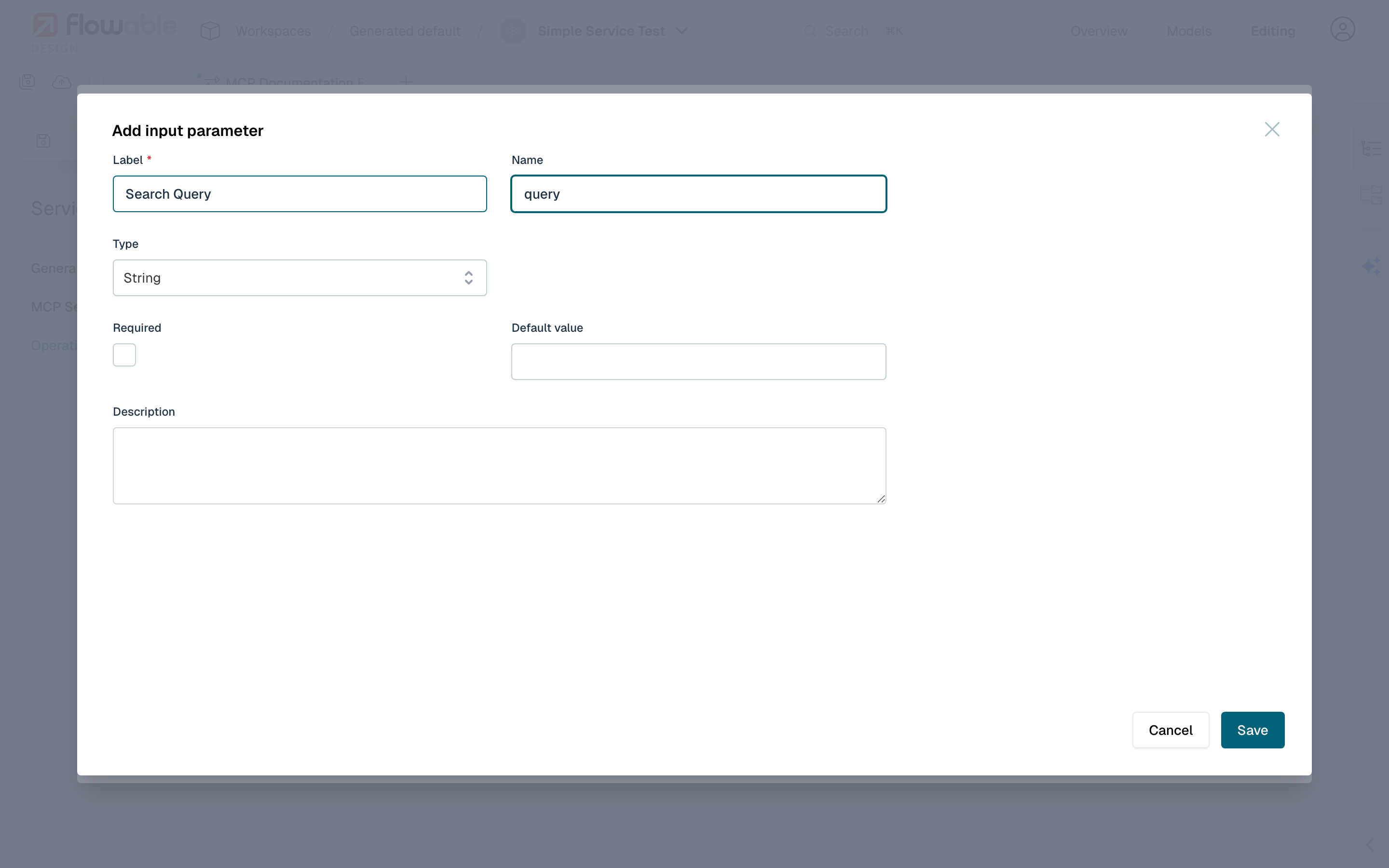 MCP Input Parameters Configuration
