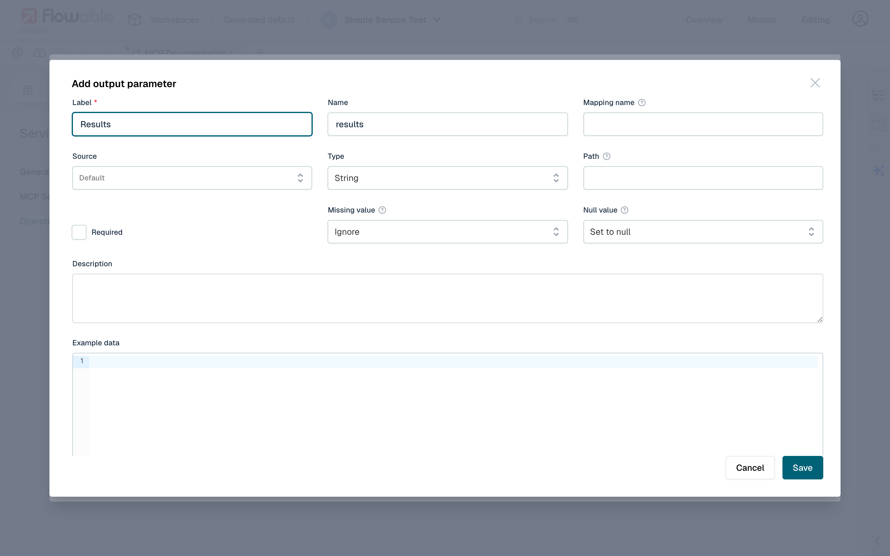 MCP Operation Output Parameters