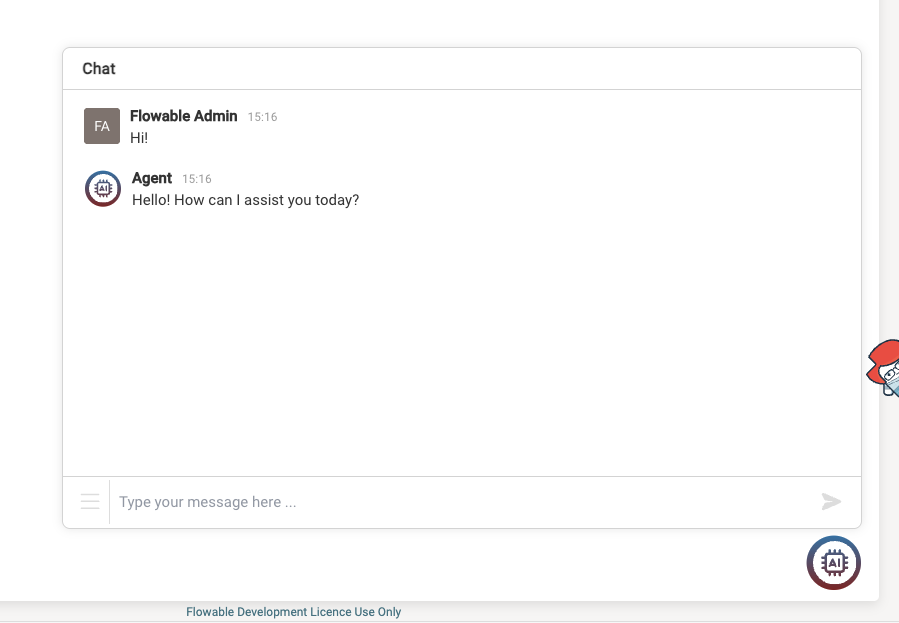 Chat popover in the case view
