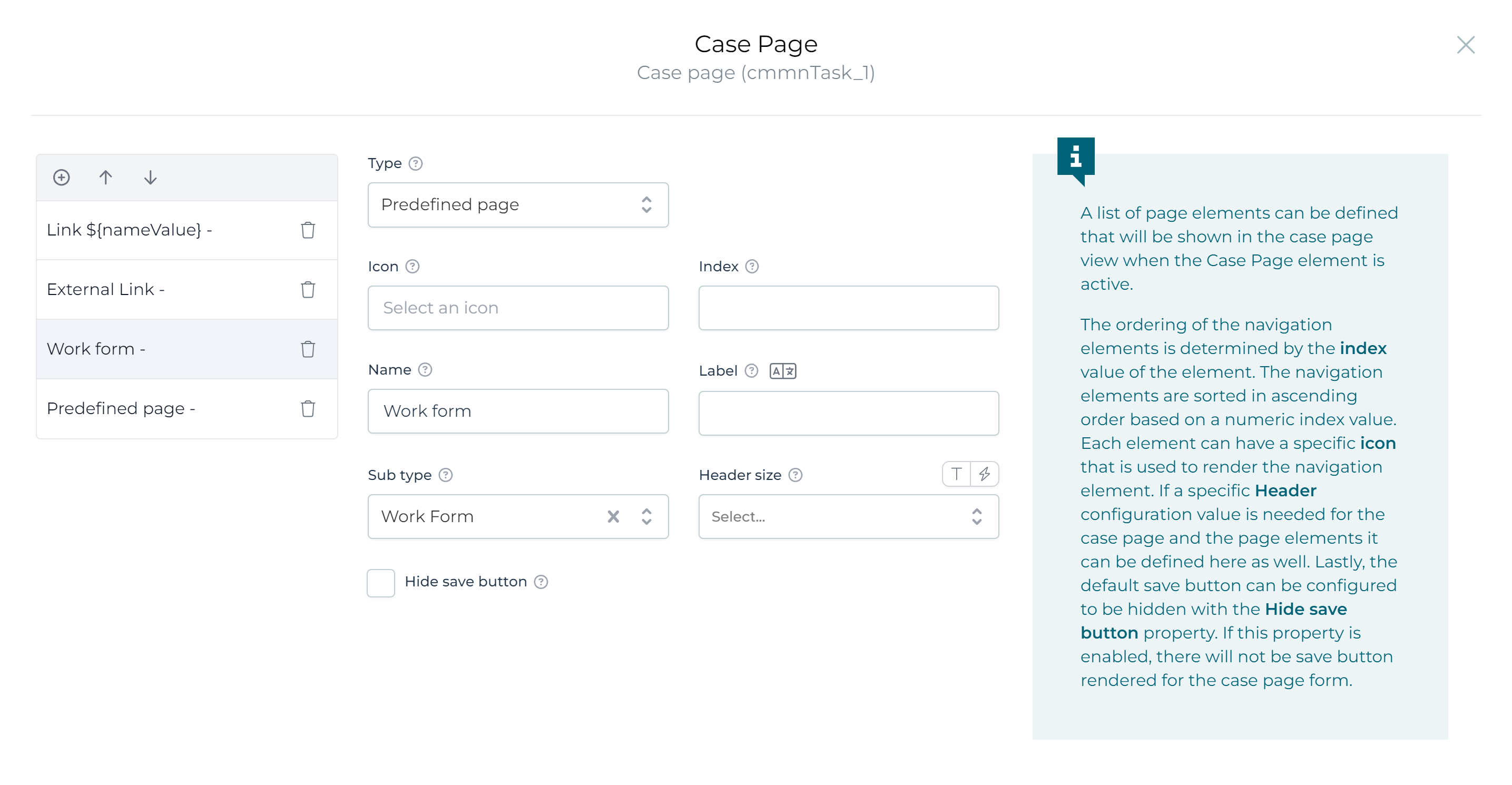 850 design page elements property