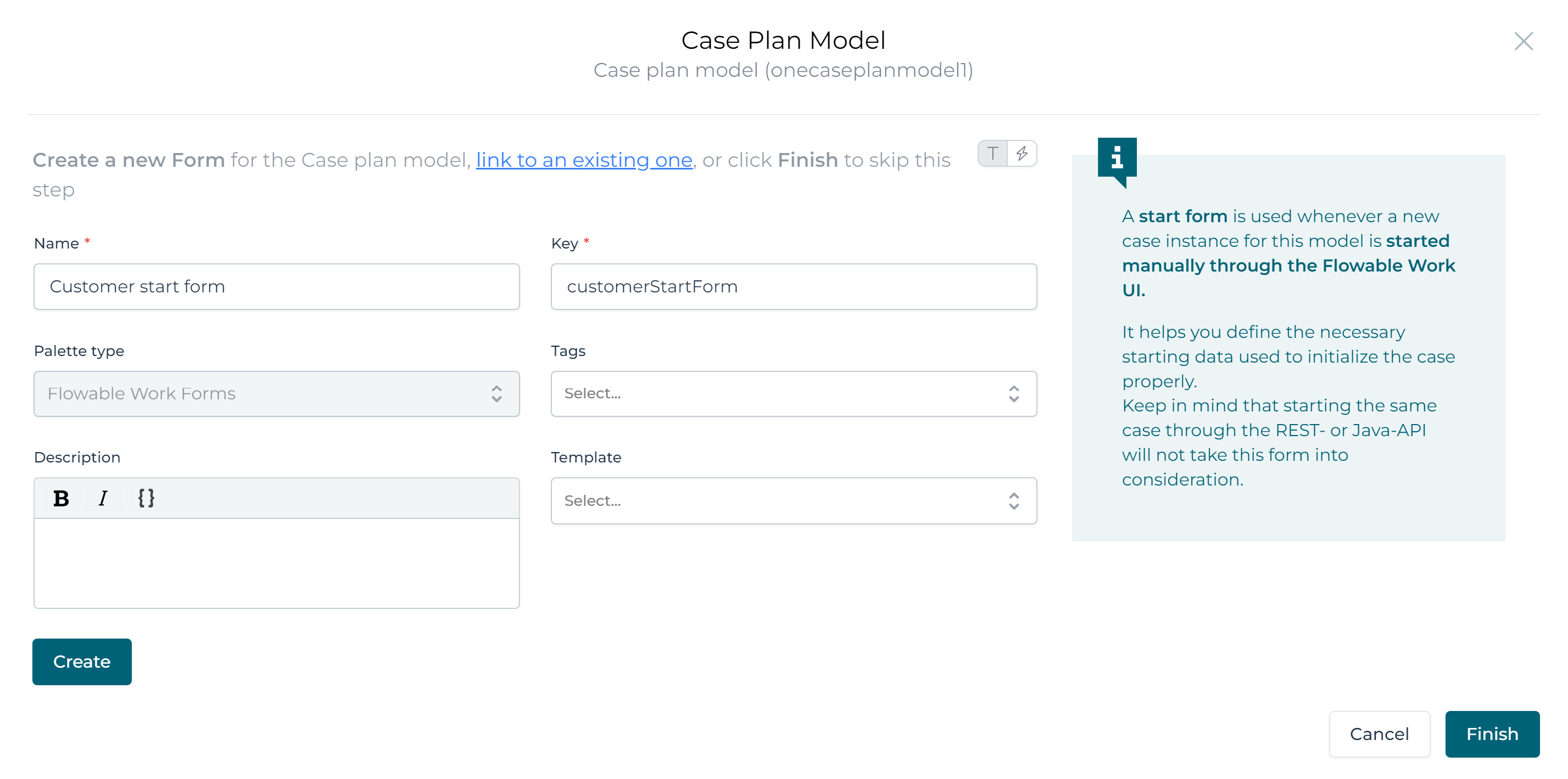 Data Object CMMN Example