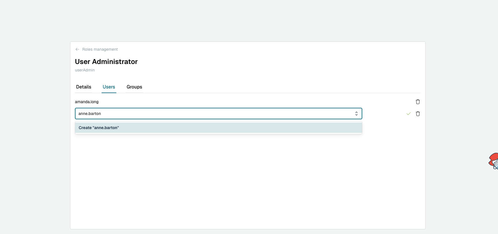 Assigning users to a global role